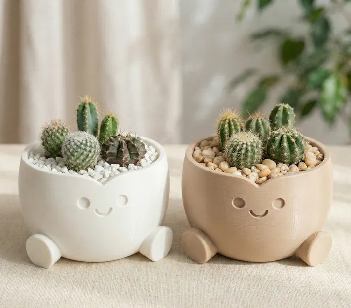 Chậu Cười ♡ – Decor Dễ Thương (Smiling Planter) - Image 1