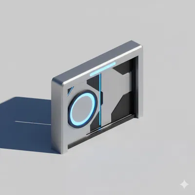 Cửa Tương Lai Low Poly (Low Poly Futuristic Door)