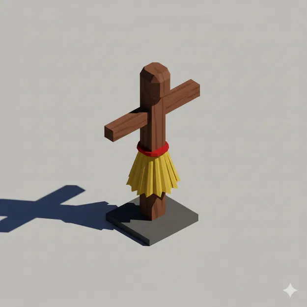 Low Poly Training Dummy (Hình nộm tập luyện Low Poly) để in 3D - Image 1