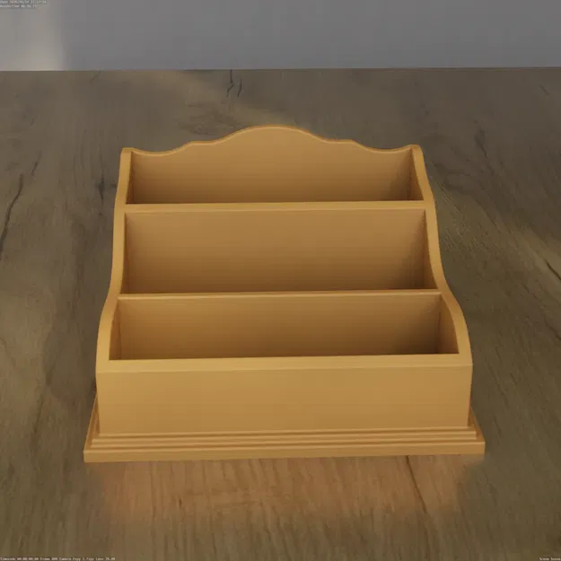 Classic Desk Organizer STL – Khay Organizer Bàn Làm Việc Cổ Điển - Image 2