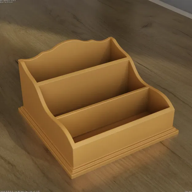 Classic Desk Organizer STL – Khay Organizer Bàn Làm Việc Cổ Điển - Image 5