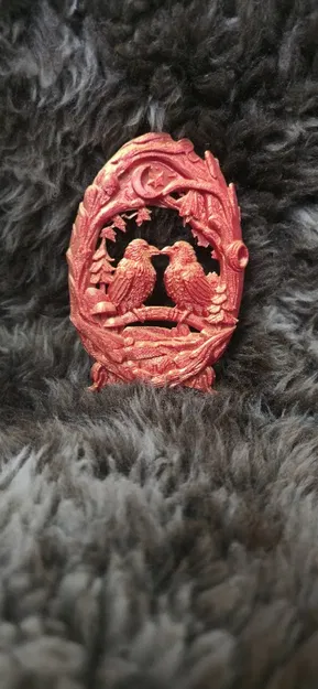 Đôi Chim Tình Nhân Trong Khung Rừng Trăng Đêm - Image 1