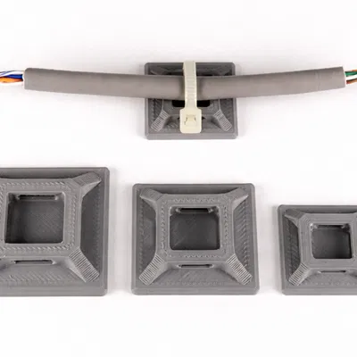 Giá giữ cáp dùng dây rút đơn giản (Simple zip tie cable mount holder)