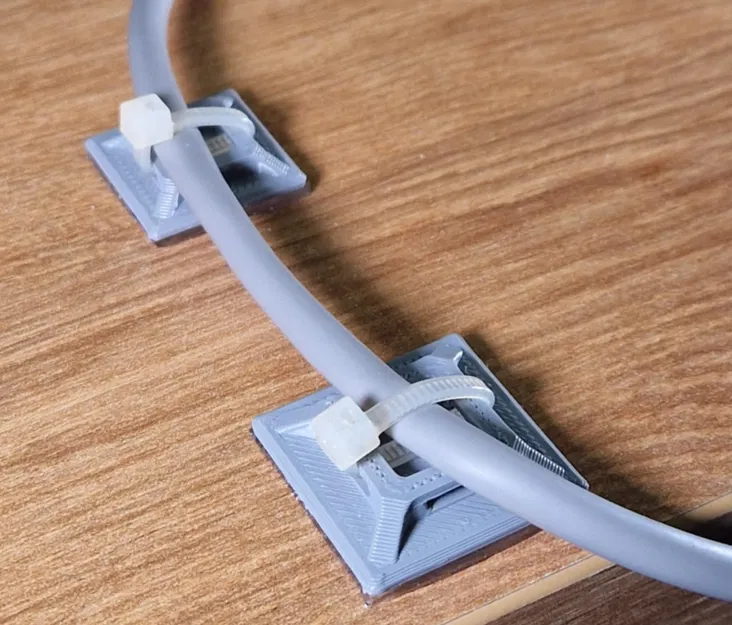 Giá giữ cáp dùng dây rút đơn giản (Simple zip tie cable mount holder) - Image 4