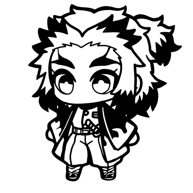 Chibi Rengoku DXF — File cắt laser - Image 1