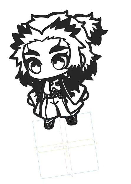 Chibi Rengoku DXF — File cắt laser - Image 2