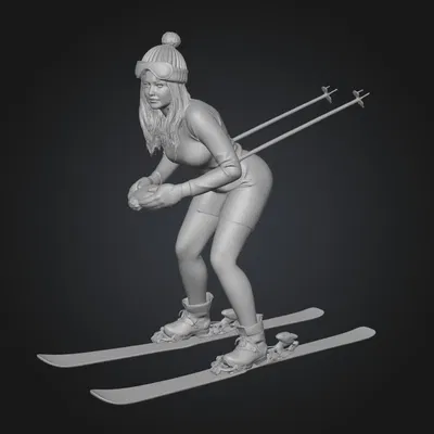 Cô Nàng Trượt Tuyết Mùa Đông (Winter Skier Lady)