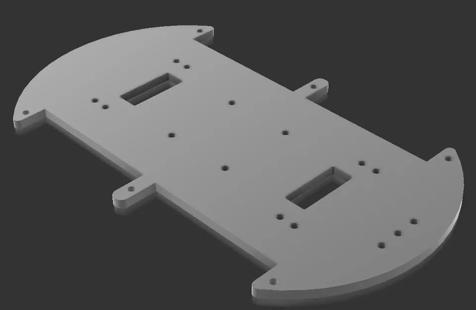 Yourdroid robot smart car motormount-plate – plate đáy gắn motor - Image 1