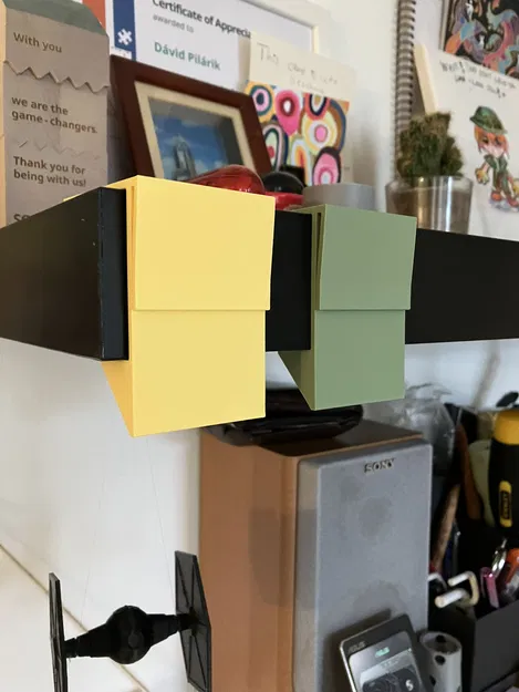 Giá kẹp ảnh/ghi chú cho kệ IKEA LACK (hoặc kệ dày 50 mm) - Image 1