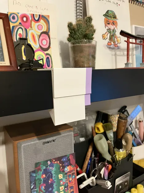 Giá kẹp ảnh/ghi chú cho kệ IKEA LACK (hoặc kệ dày 50 mm) - Image 2