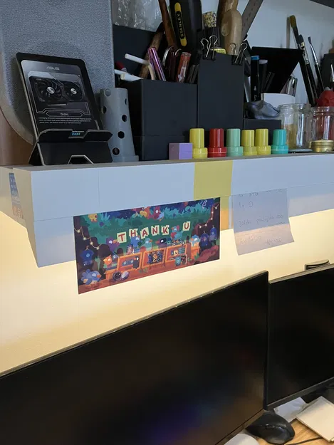 Giá kẹp ảnh/ghi chú cho kệ IKEA LACK (hoặc kệ dày 50 mm) - Image 3