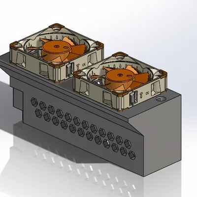 SKR 3 ez - Ống dẫn gió làm mát driver cho 2 quạt 40mm
