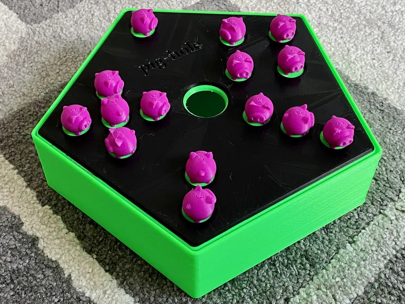 Trò chơi “Pig-Hole” (Heo con trong hố) – bản in 3D - Image 1