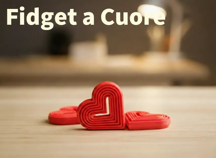 Fidget Cuore Infinito – Fidget Trái Tim Thư Giãn In 3D - Image 1