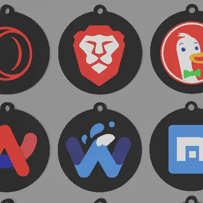Móc khóa logo trình duyệt Internet (Internet Browser Keyrings)