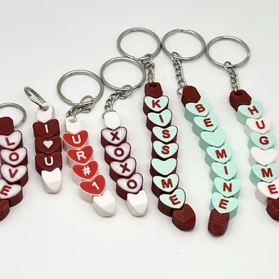 Key Tag Valentine Khớp Nối Print-in-Place Tùy Biến Nội Dung
