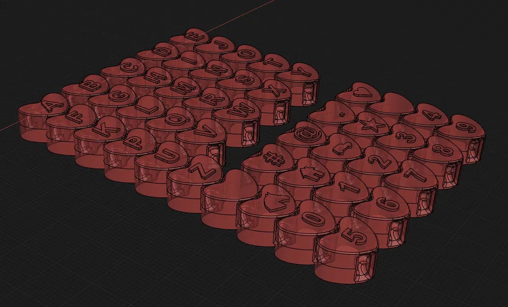 Key Tag Valentine Khớp Nối Print-in-Place Tùy Biến Nội Dung - Image 2