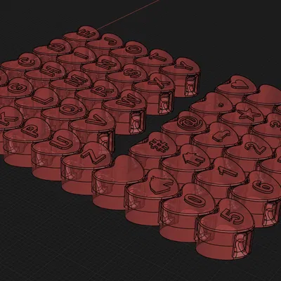 Key Tag Valentine Khớp Nối Print-in-Place Tùy Biến Nội Dung