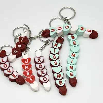 Key Tag Valentine Khớp Nối Print-in-Place Tùy Biến Nội Dung