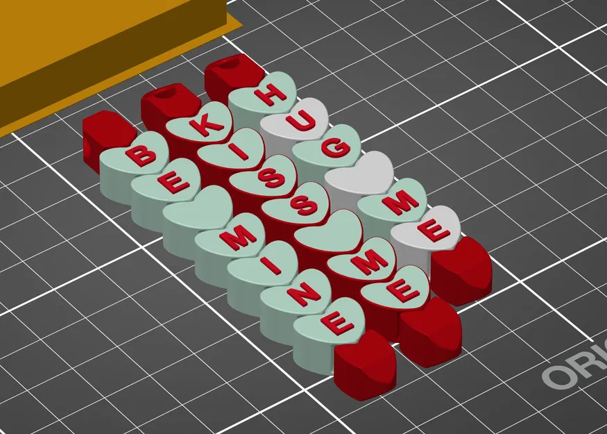 Key Tag Valentine Khớp Nối Print-in-Place Tùy Biến Nội Dung - Image 5