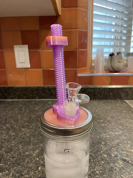 Fidget Spinner Hình Trái Tim Mason Jar Bong - Image 2