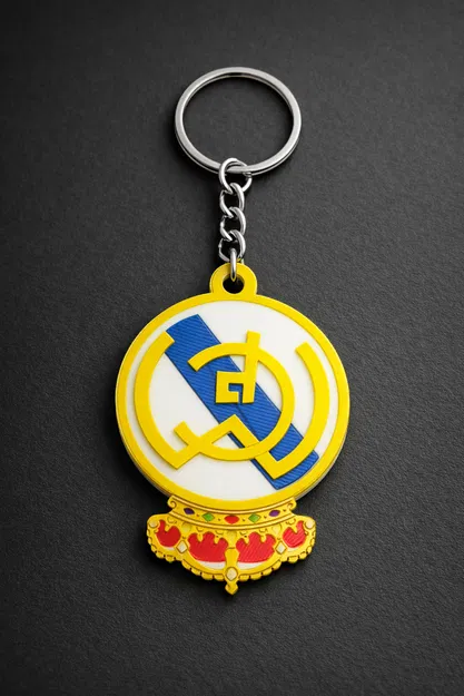 Móc khóa logo Real Madrid – Phụ kiện fan in 3D - Image 1