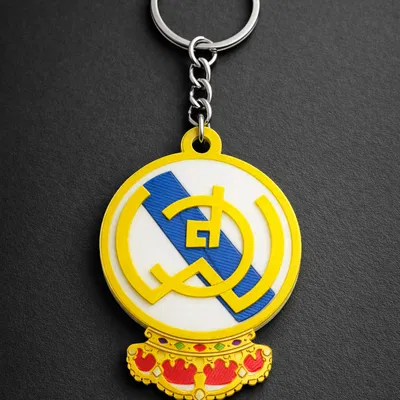 Móc khóa logo Real Madrid – Phụ kiện fan in 3D