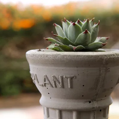 Khuôn bình hoa kem ốc quế cỡ lớn đúc xi măng/thạch cao