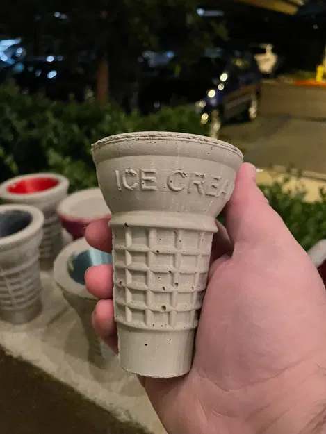 Khuôn bình hoa kem ốc quế cỡ lớn đúc xi măng/thạch cao - Image 4