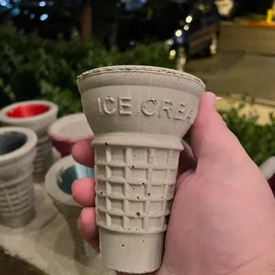 Khuôn bình hoa kem ốc quế cỡ lớn đúc xi măng/thạch cao