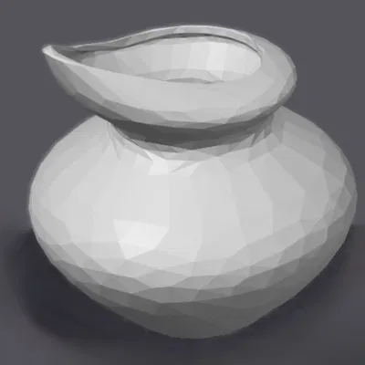 Hũ gốm cổ điển – bản trơn và bản low poly