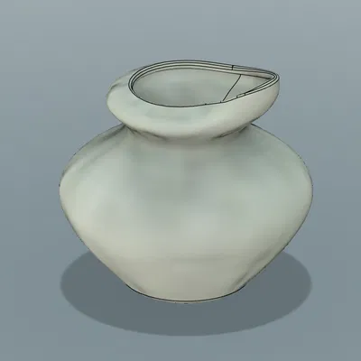 Hũ gốm cổ điển – bản trơn và bản low poly