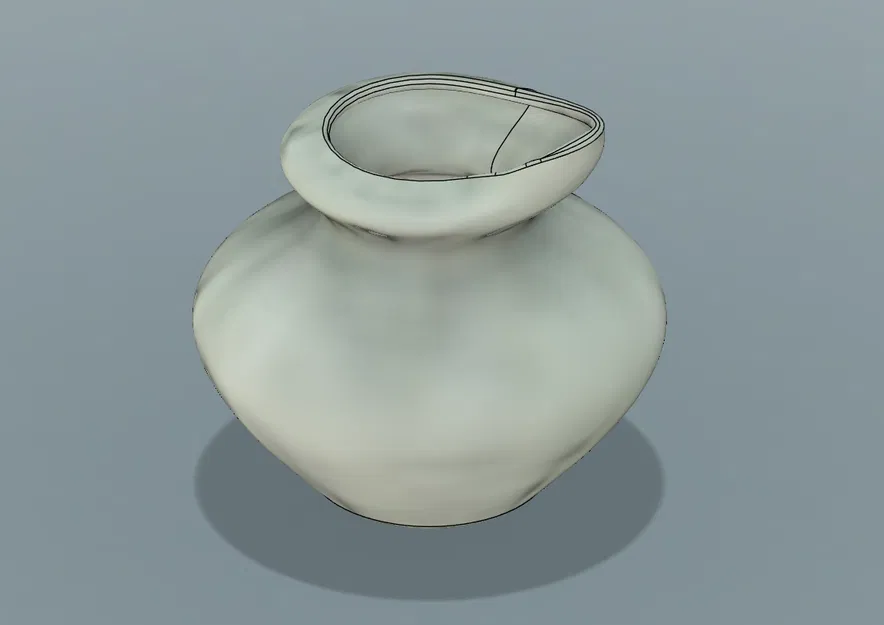 Hũ gốm cổ điển – bản trơn và bản low poly - Image 4