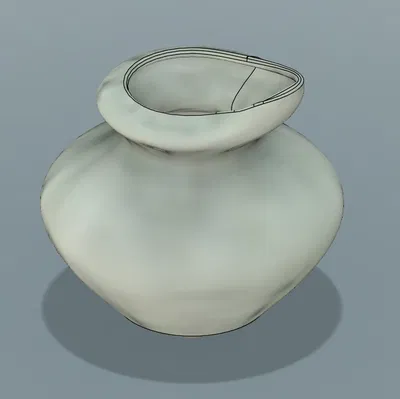 Hũ gốm cổ điển – bản trơn và bản low poly