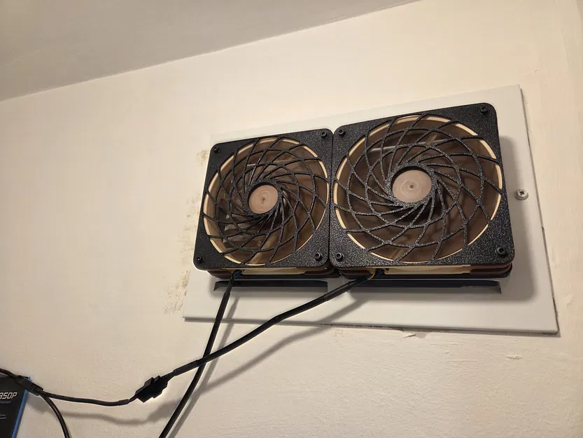 Ngàm gắn quạt 120mm nam châm với nam châm 10x5 và insert M3 - Image 1