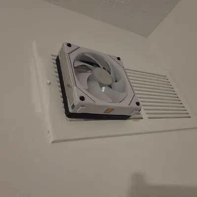 Ngàm gắn quạt 120mm nam châm với nam châm 10x5 và insert M3