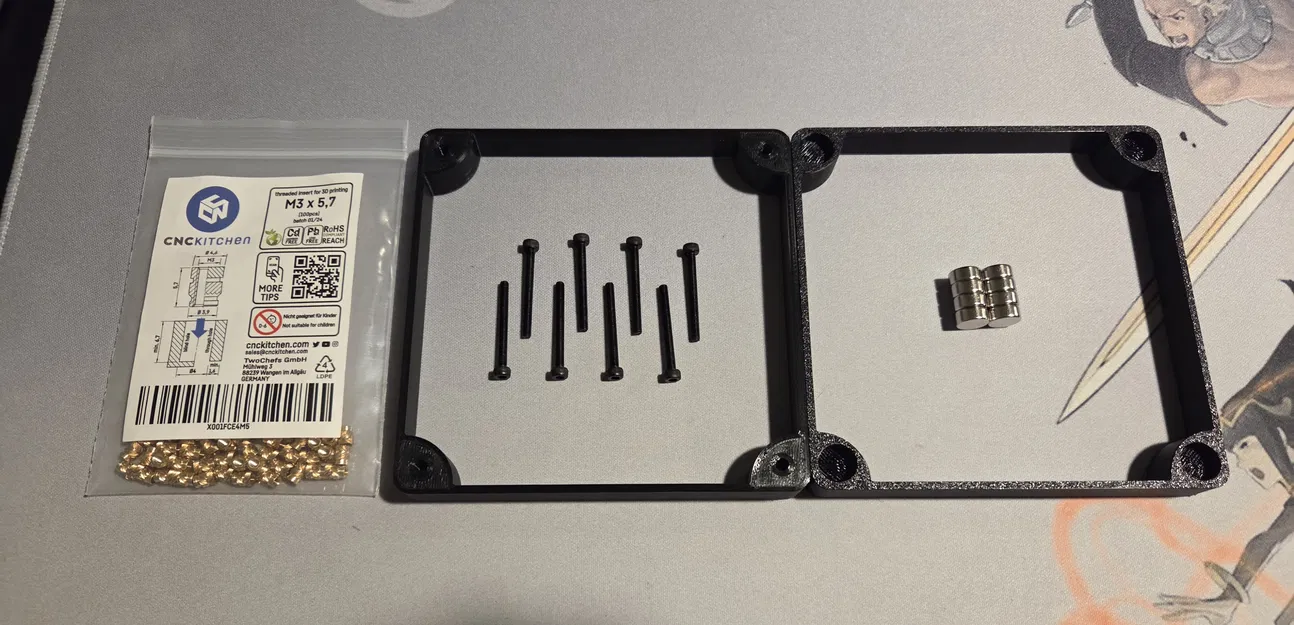 Ngàm gắn quạt 120mm nam châm với nam châm 10x5 và insert M3 - Image 3