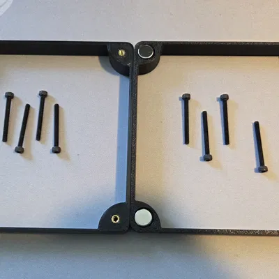 Ngàm gắn quạt 120mm nam châm với nam châm 10x5 và insert M3