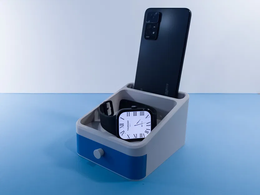 Khay có ngăn kéo và giá đỡ điện thoại - Image 1