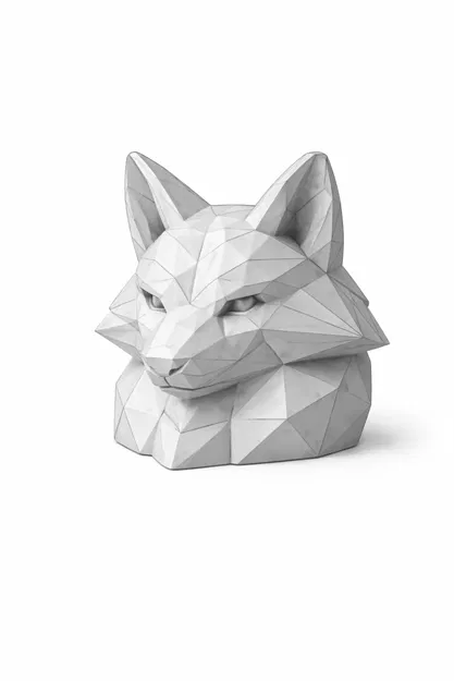 Bộ Sưu Tập Tượng Đầu Thú Low-Poly (Low-Poly Animal Head Sculpture Collection) - Image 5
