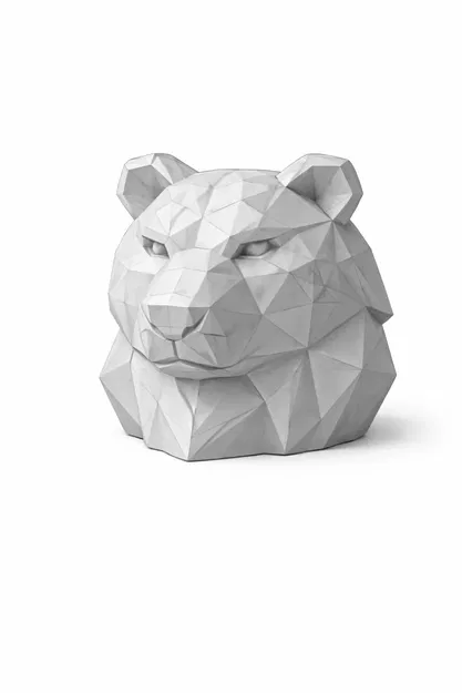 Bộ Sưu Tập Tượng Đầu Thú Low-Poly (Low-Poly Animal Head Sculpture Collection) - Image 7