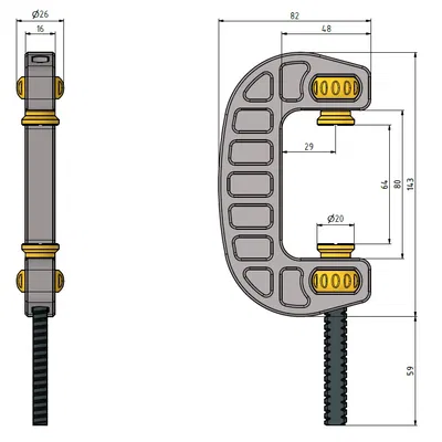 C-clamp - in được 100% - không cần support - tối ưu hướng in