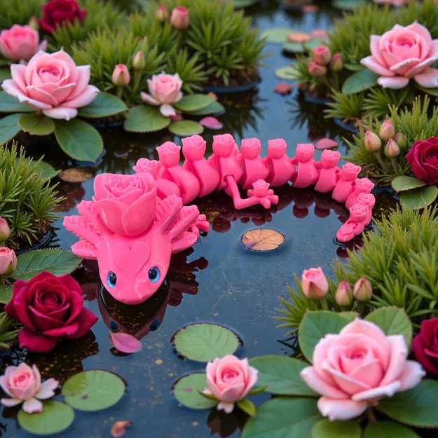 Rosolotl (Axolotl khớp nối) – tương thích mắt kính 6mm + 8mm - Image 1