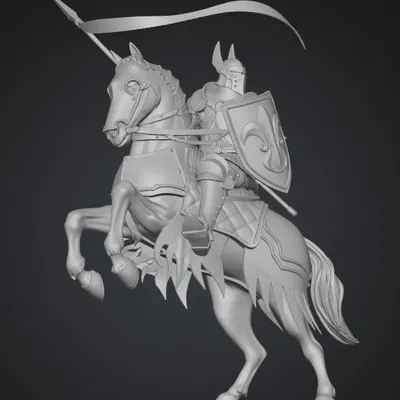 Kỵ sĩ Fleur-de-Lis trên chiến mã xanh