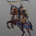 Kỵ sĩ Fleur-de-Lis trên chiến mã xanh - Thumbnail 2