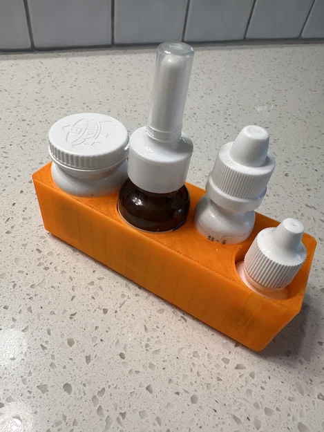 Khay Gridfinity 1x3 đựng ống nhỏ dị ứng (Allergy droppers) - Image 1