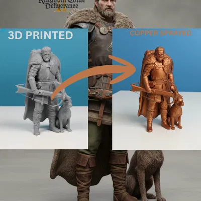 Thợ Săn Chiến Binh Trung Cổ cầm Nỏ – Mô hình Nhân vật 3D In được