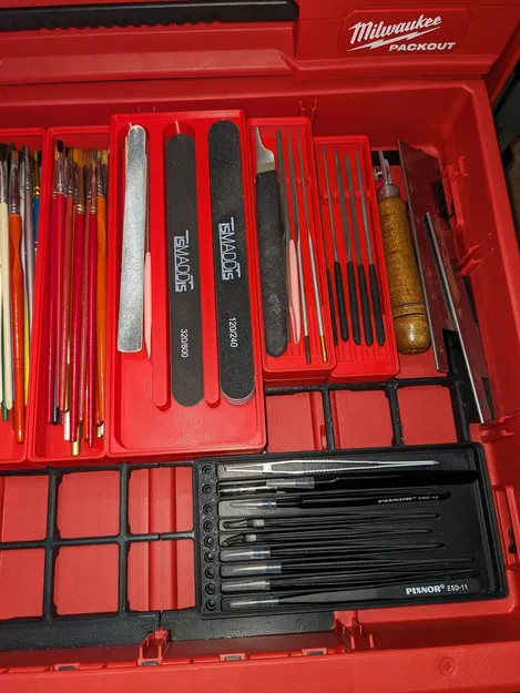 Gridfinity Stacking Bin cho sanding files - Phần trên (Top) - Image 1