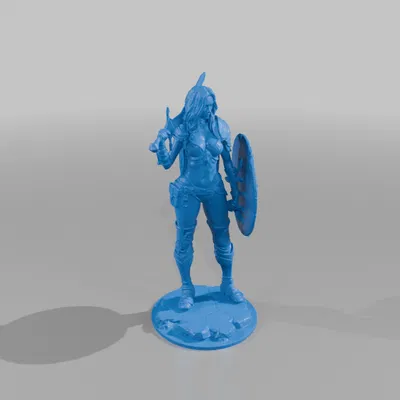 Tượng 3D Nữ Chiến Binh Quyến Rũ (Sexy Female Warrior 3D Statue)