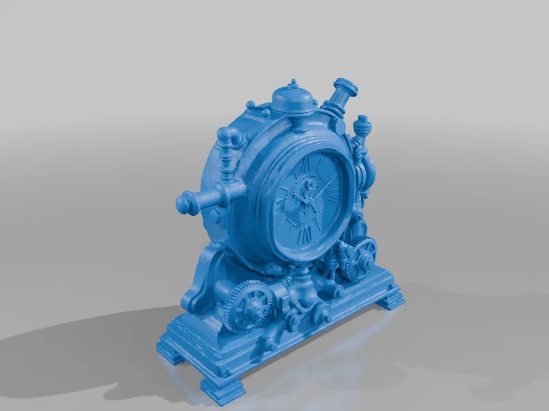 Đồng Hồ Để Bàn Steampunk Chức Năng (Functional Steampunk-Style Desk Clock) - Image 2